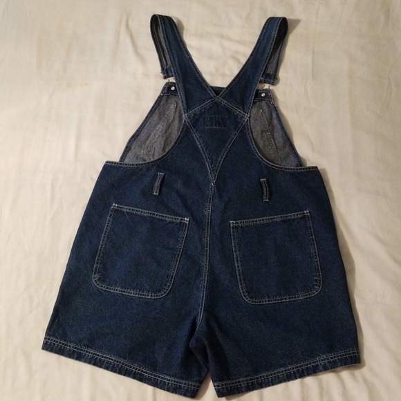 NWOT Women's Vintage Denim Overall Shorts - Picture 6 of 8